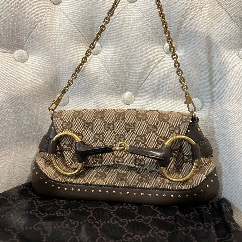 Gucci Horsebit Chain Clutch Monogram bag (  Tom Ford  Era Bag )